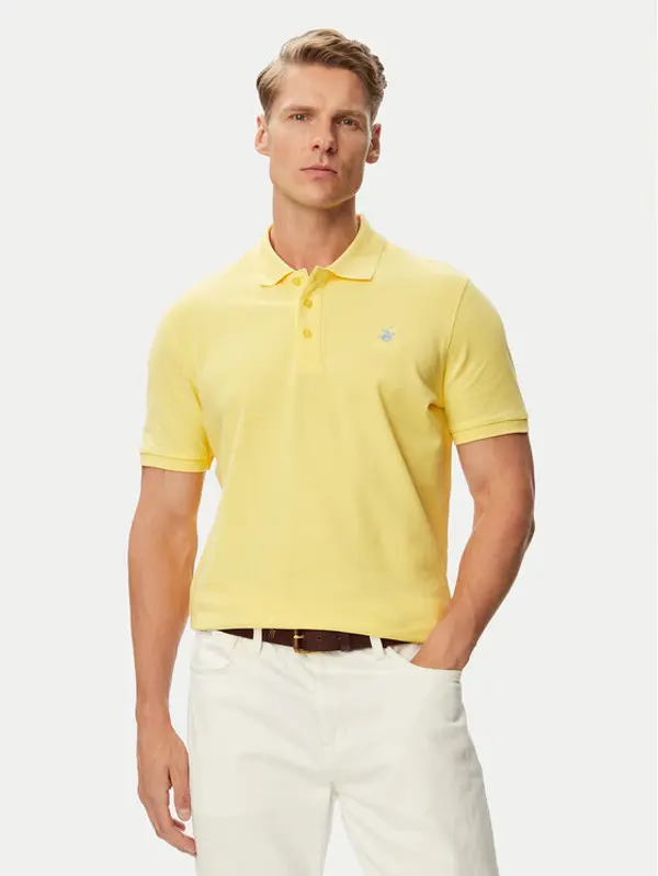 Beverly Hills Polo Club Beverly Hills Polo Club Polo P-SS26M-P42560_BBU Žuta Regular Fit