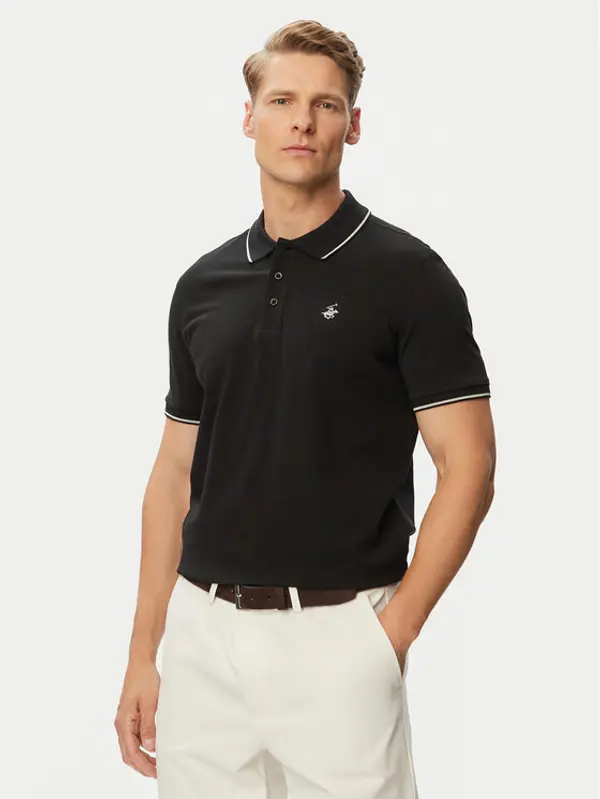 Beverly Hills Polo Club Beverly Hills Polo Club Polo P-SS26M-P42561 Crna Regular Fit