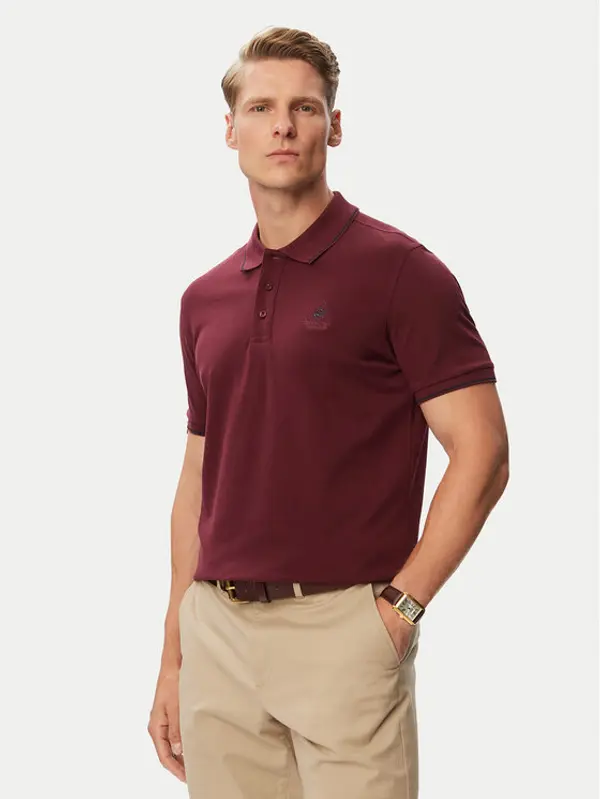 Beverly Hills Polo Club Beverly Hills Polo Club Polo P-SS26M-P42561 Tamnocrvena Regular Fit