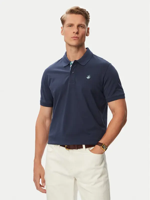 Beverly Hills Polo Club Beverly Hills Polo Club Polo P-SS26M-P450106BLU Tamnoplava Regular Fit