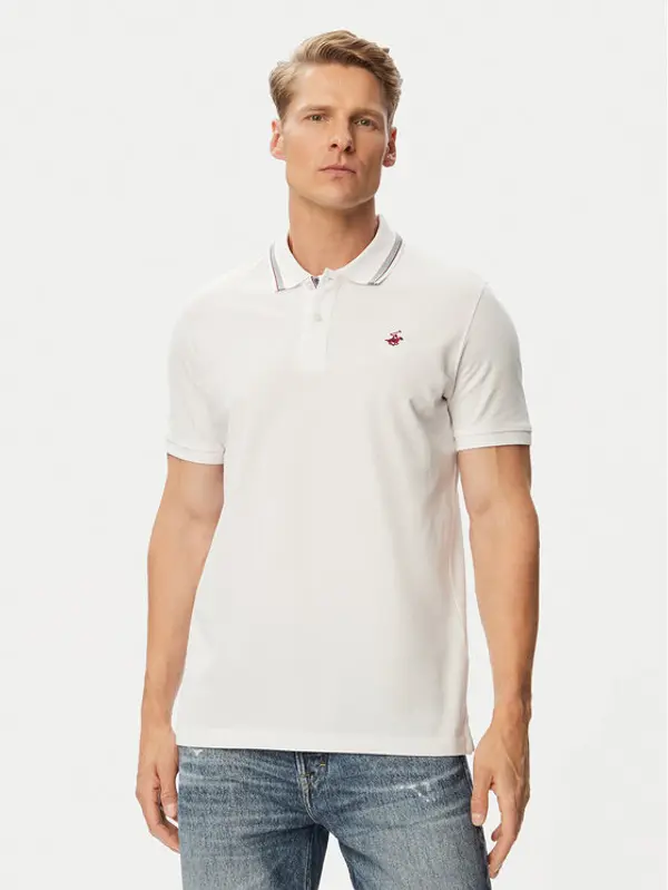 Beverly Hills Polo Club Beverly Hills Polo Club Polo P-SS26M-P450111 Bijela Regular Fit