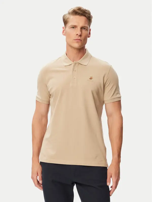 Beverly Hills Polo Club Beverly Hills Polo Club Polo P-SS26M-P450124 Bež Regular Fit