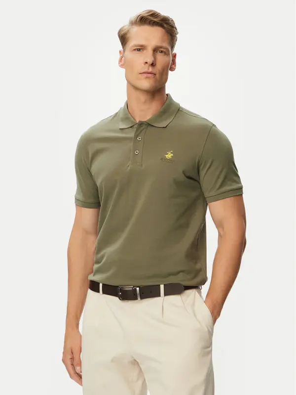 Beverly Hills Polo Club Beverly Hills Polo Club Polo P-SS26M-P450124 Zelena Regular Fit