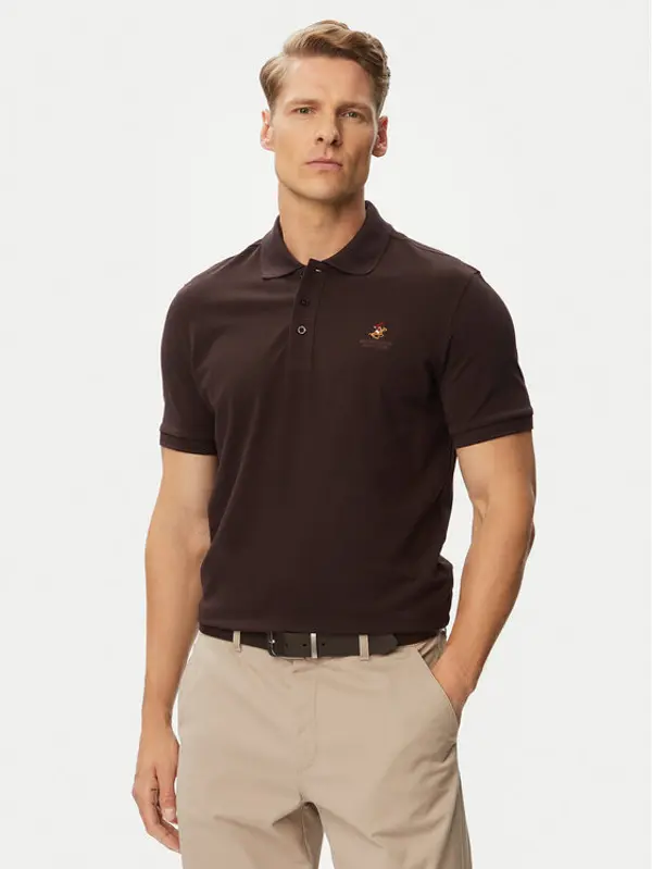 Beverly Hills Polo Club Beverly Hills Polo Club Polo P-SS26M-P4501247 Tamno smeđa Regular Fit