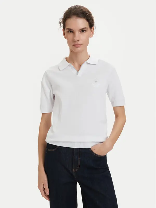 Beverly Hills Polo Club Beverly Hills Polo Club Polo P-SS26W-M550273 Bijela Regular Fit
