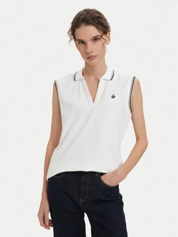 Beverly Hills Polo Club Beverly Hills Polo Club Polo P-SS26W-P0022 Bijela Regular Fit