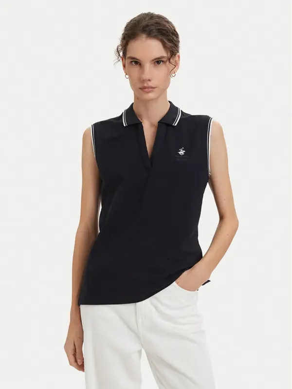 Beverly Hills Polo Club Beverly Hills Polo Club Polo P-SS26W-P0022 Tamnoplava Regular Fit