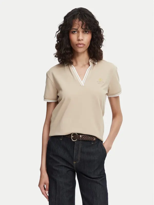 Beverly Hills Polo Club Beverly Hills Polo Club Polo P-SS26W-P0300 Bež Regular Fit