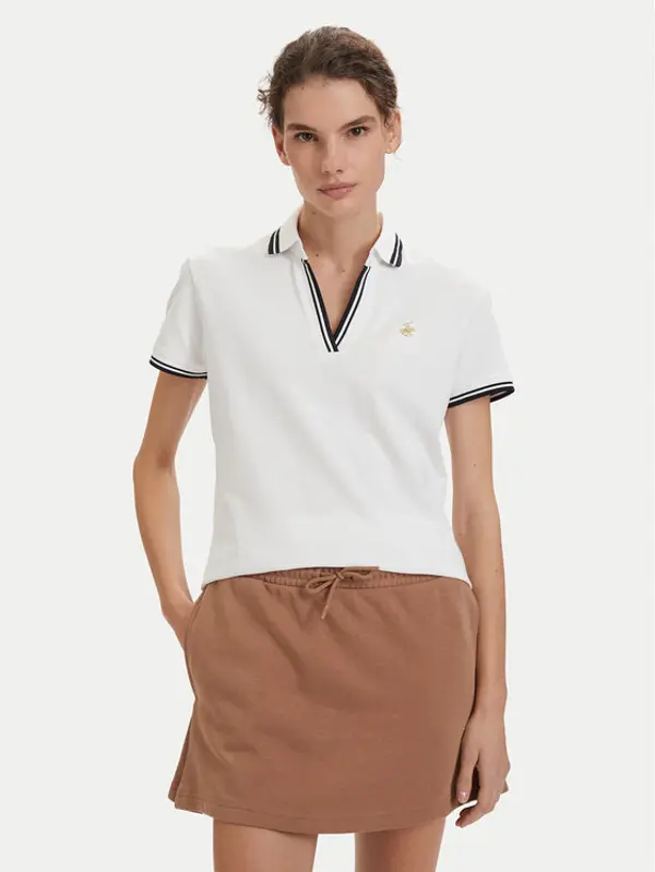Beverly Hills Polo Club Beverly Hills Polo Club Polo P-SS26W-P0300 Bijela Regular Fit