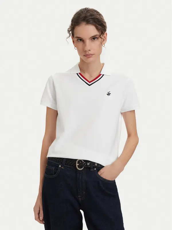 Beverly Hills Polo Club Beverly Hills Polo Club Polo P-SS26W-P2217 Bijela Regular Fit