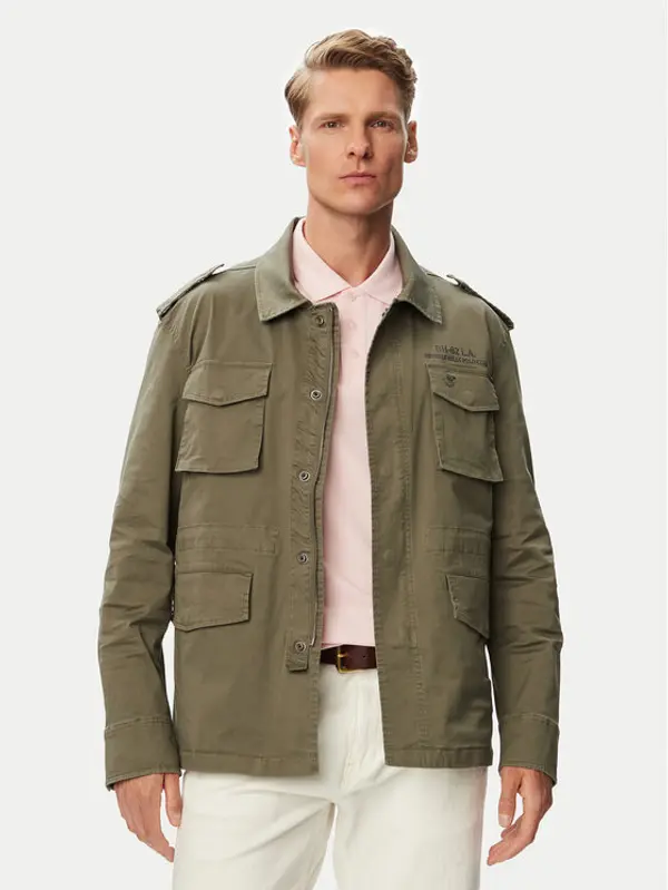 Beverly Hills Polo Club Beverly Hills Polo Club Prijelazna jakna P-SS26M-JK0197-0342 Zelena Regular Fit