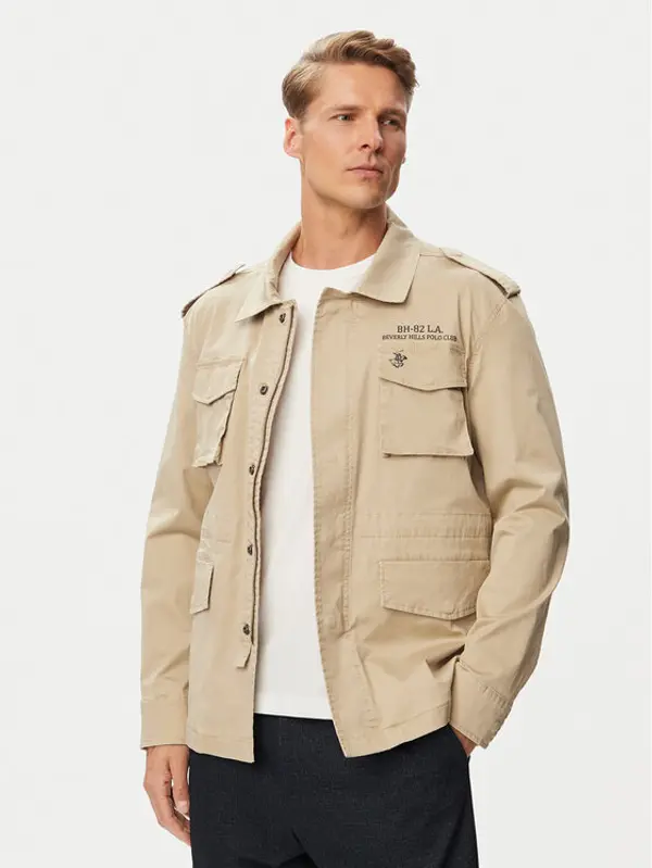 Beverly Hills Polo Club Beverly Hills Polo Club Prijelazna jakna P-SS26M-JK0197 Bež Regular Fit
