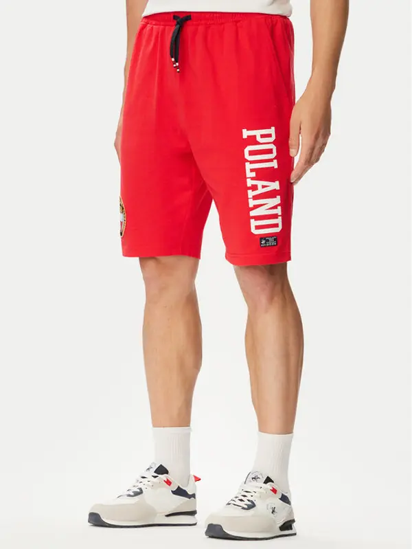 Beverly Hills Polo Club Beverly Hills Polo Club Sportske kratke hlače F-SS26M-BJ0005 Crvena Regular Fit