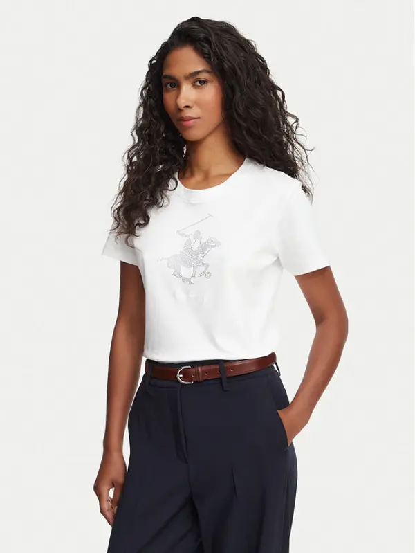 Beverly Hills Polo Club Beverly Hills Polo Club T-shirt L1608-HR Bijela Regular Fit