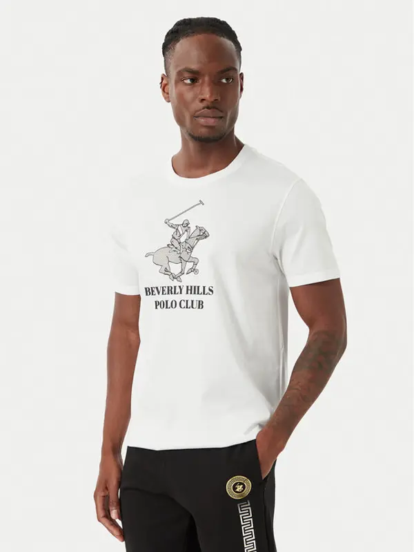 Beverly Hills Polo Club Beverly Hills Polo Club T-shirt M1619-HR Bijela Regular Fit