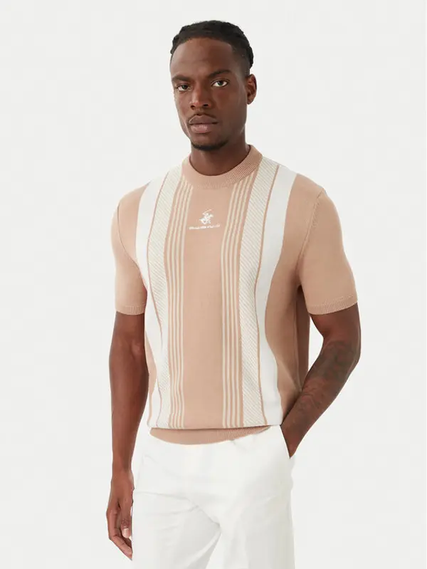 Beverly Hills Polo Club Beverly Hills Polo Club T-shirt M7611-HR Tamno bež Regular Fit