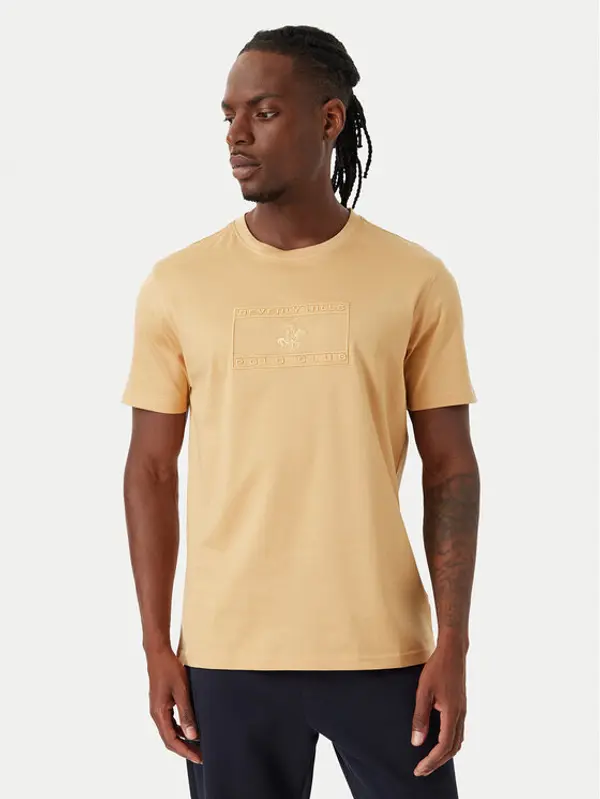 Beverly Hills Polo Club Beverly Hills Polo Club T-shirt P-FW26M-TS1536 Bež Regular Fit