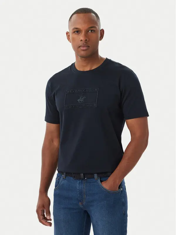 Beverly Hills Polo Club Beverly Hills Polo Club T-shirt P-FW26M-TS1536 Tamnoplava Regular Fit