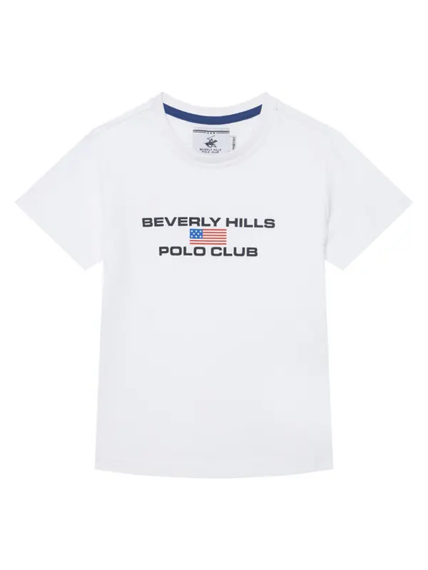 Beverly Hills Polo Club Beverly Hills Polo Club T-shirt P-SS26B-TS0132 Bijela Regular Fit