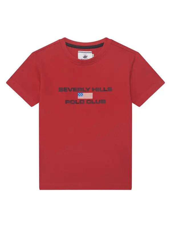 Beverly Hills Polo Club Beverly Hills Polo Club T-shirt P-SS26B-TS0132 Crvena Regular Fit