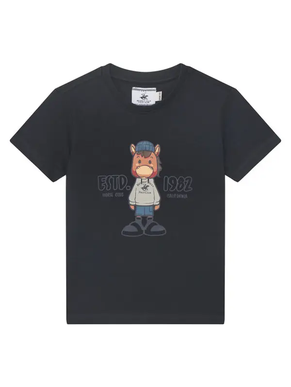 Beverly Hills Polo Club Beverly Hills Polo Club T-shirt P-SS26B-TS0135 Tamnoplava Regular Fit