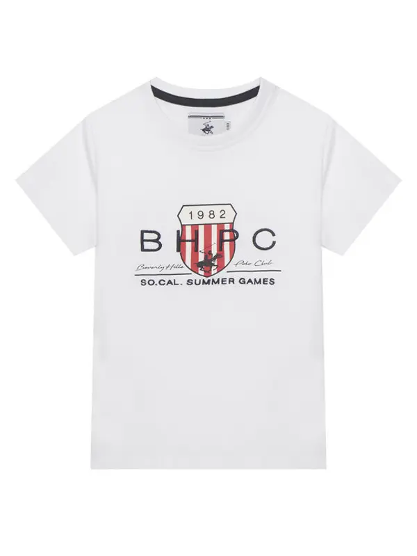 Beverly Hills Polo Club Beverly Hills Polo Club T-shirt P-SS26B-TS414011 Bijela Regular Fit