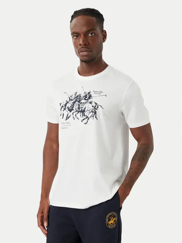 Beverly Hills Polo Club Beverly Hills Polo Club T-shirt P-SS26M-TS101 Bijela Regular Fit