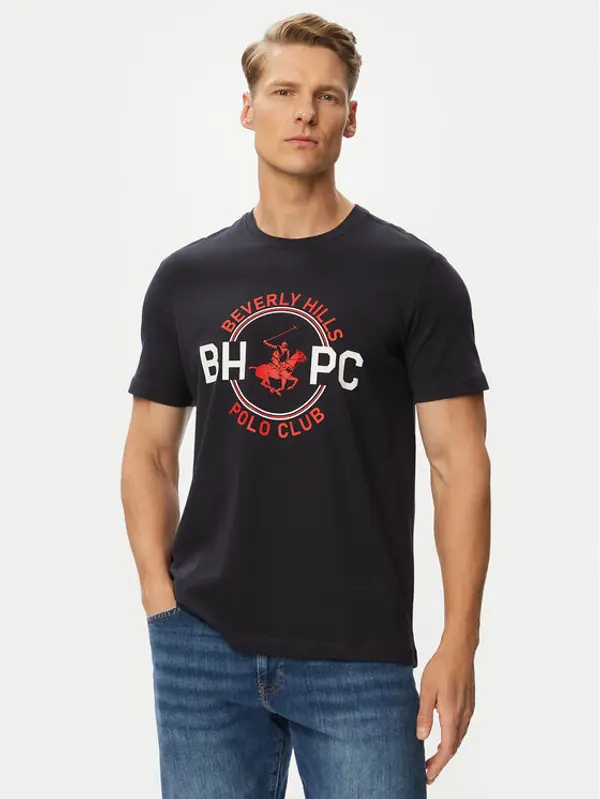 Beverly Hills Polo Club Beverly Hills Polo Club T-shirt P-SS26M-TS1258 Tamnoplava Regular Fit