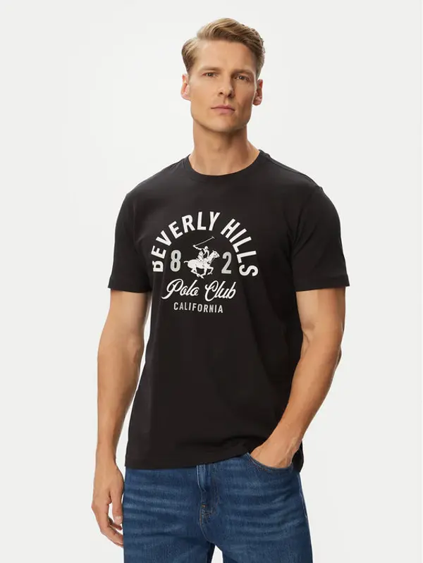 Beverly Hills Polo Club Beverly Hills Polo Club T-shirt P-SS26M-TS1290 Crna Regular Fit
