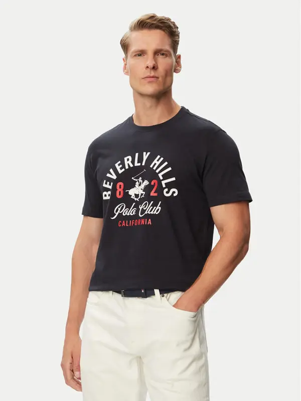 Beverly Hills Polo Club Beverly Hills Polo Club T-shirt P-SS26M-TS1290NVY Tamnoplava Regular Fit