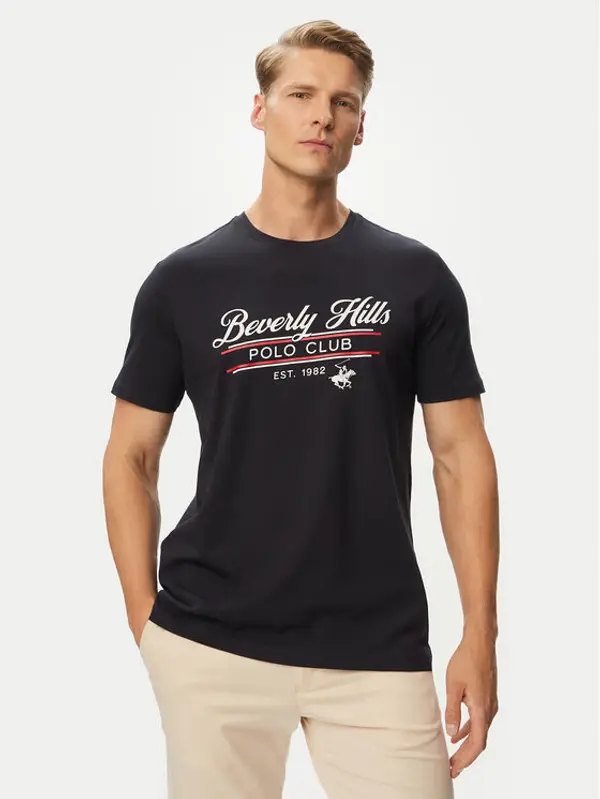 Beverly Hills Polo Club Beverly Hills Polo Club T-shirt P-SS26M-TS1302 Tamnoplava Regular Fit