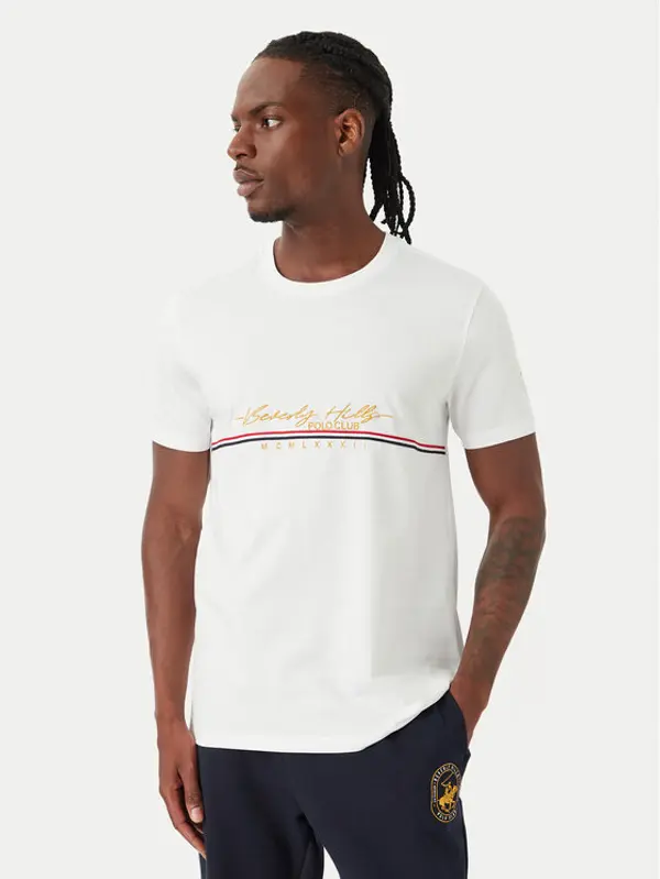 Beverly Hills Polo Club Beverly Hills Polo Club T-shirt P-SS26M-TS1519 Bijela Regular Fit