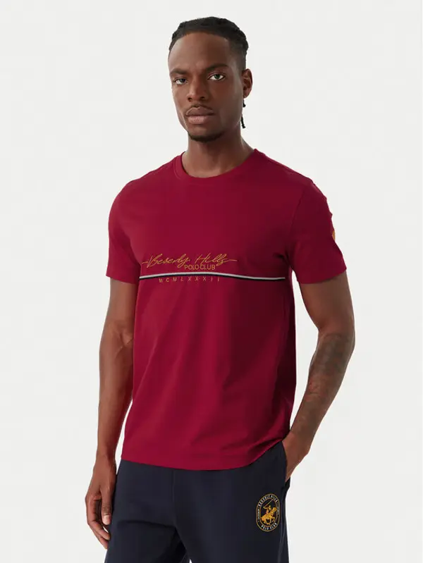 Beverly Hills Polo Club Beverly Hills Polo Club T-shirt P-SS26M-TS1519 Crvena Regular Fit