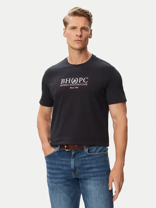 Beverly Hills Polo Club Beverly Hills Polo Club T-shirt P-SS26M-TS2450043NVY Tamnoplava Regular Fit