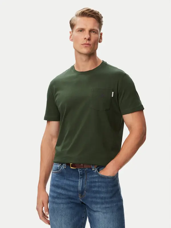 Beverly Hills Polo Club Beverly Hills Polo Club T-shirt P-SS26M-TS414000BTGR Tamno zelena Regular Fit