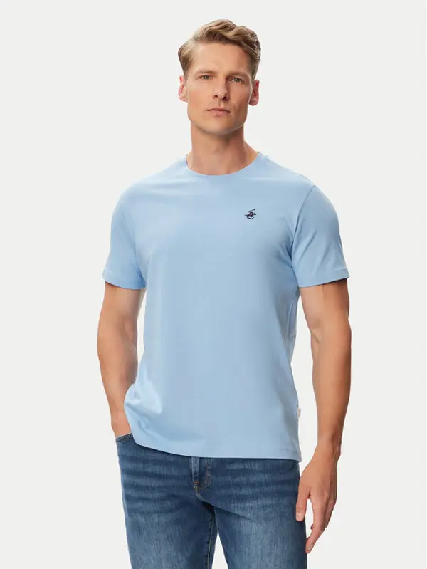 Beverly Hills Polo Club Beverly Hills Polo Club T-shirt P-SS26M-TS41740 Plava Regular Fit