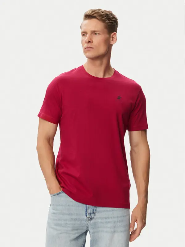 Beverly Hills Polo Club Beverly Hills Polo Club T-shirt P-SS26M-TS41740 Tamnocrvena Regular Fit