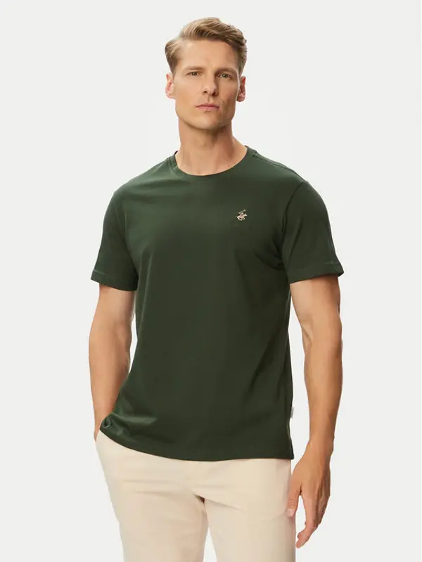Beverly Hills Polo Club Beverly Hills Polo Club T-shirt P-SS26M-TS41740 Zelena Regular Fit