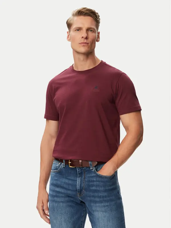 Beverly Hills Polo Club Beverly Hills Polo Club T-shirt P-SS26M-TS41740FIG Tamnocrvena Regular Fit