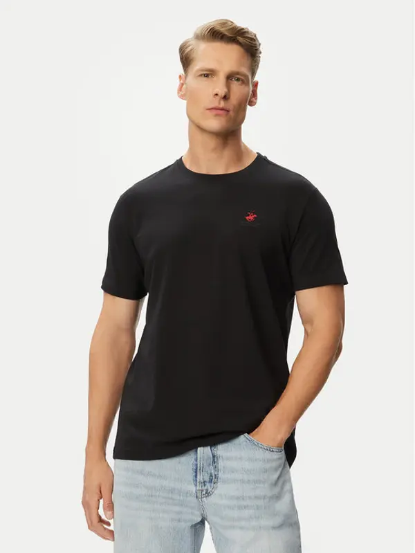 Beverly Hills Polo Club Beverly Hills Polo Club T-shirt P-SS26M-TS5022 Crna Regular Fit