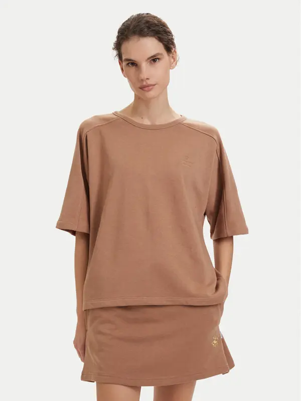Beverly Hills Polo Club Beverly Hills Polo Club T-shirt P-SS26W-TS00817 Svijetlo smeđa Oversize