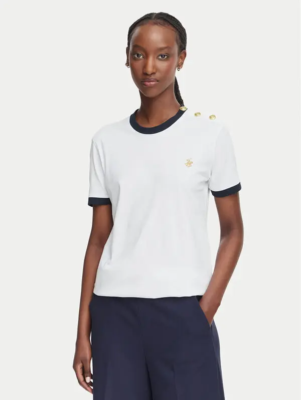 Beverly Hills Polo Club Beverly Hills Polo Club T-shirt P-SS26W-TS0104 Bijela Regular Fit