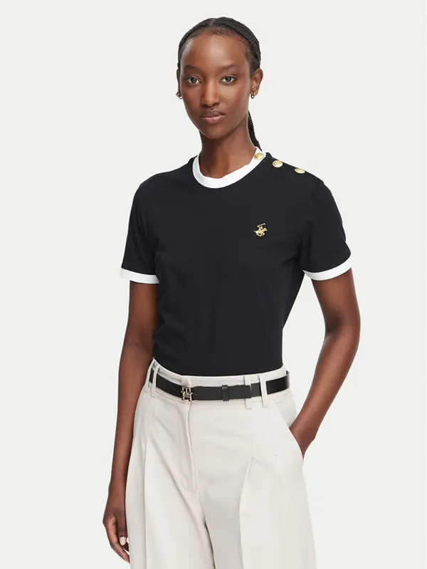 Beverly Hills Polo Club Beverly Hills Polo Club T-shirt P-SS26W-TS0104 Crna Regular Fit