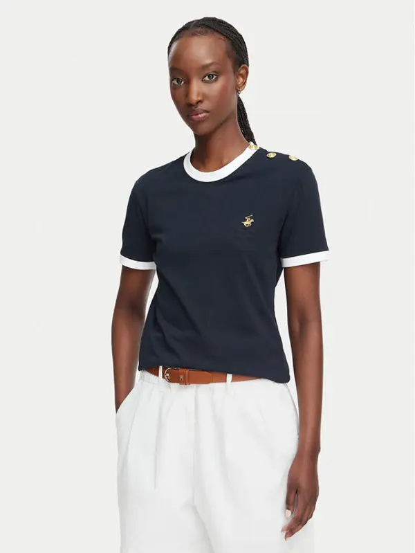Beverly Hills Polo Club Beverly Hills Polo Club T-shirt P-SS26W-TS0104 Tamnoplava Regular Fit