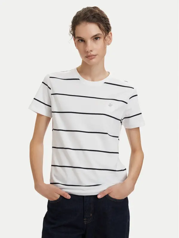 Beverly Hills Polo Club Beverly Hills Polo Club T-shirt P-SS26W-TS0162 Bijela Regular Fit