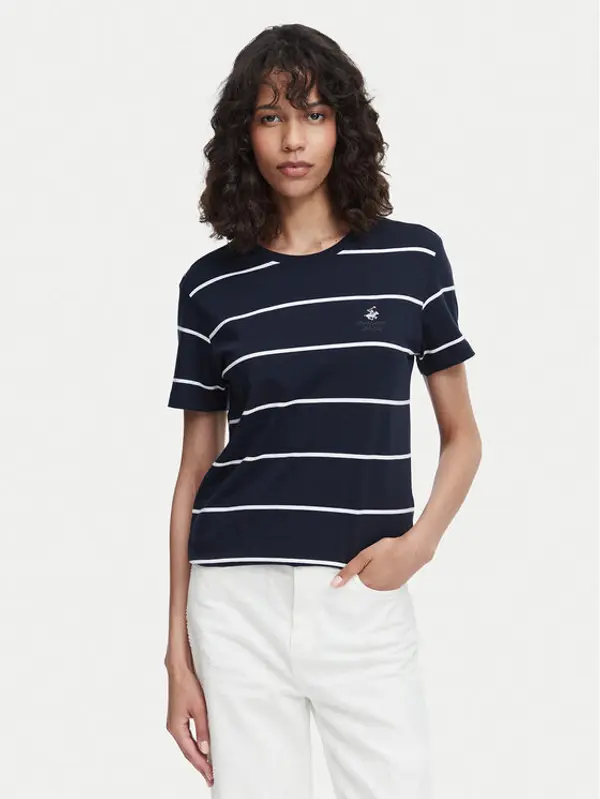 Beverly Hills Polo Club Beverly Hills Polo Club T-shirt P-SS26W-TS0162 Tamnoplava Regular Fit