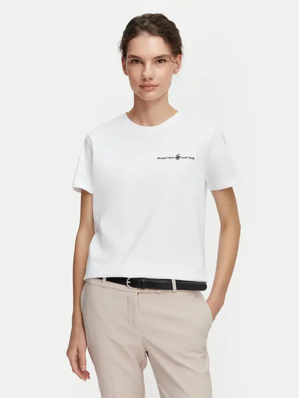 Beverly Hills Polo Club Beverly Hills Polo Club T-shirt P-SS26W-TS085 Bijela Regular Fit