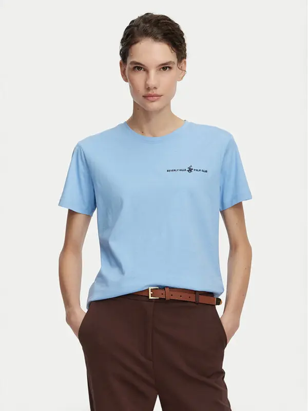 Beverly Hills Polo Club Beverly Hills Polo Club T-shirt P-SS26W-TS085 Svijetlo plava Regular Fit