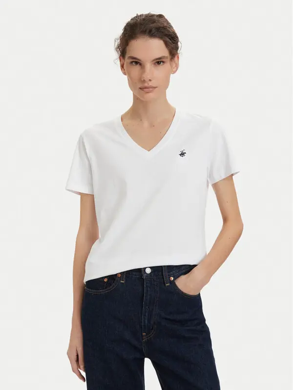 Beverly Hills Polo Club Beverly Hills Polo Club T-shirt P-SS26W-TS516518 Bijela Regular Fit