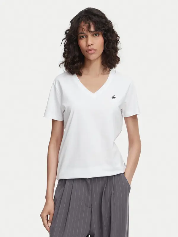 Beverly Hills Polo Club Beverly Hills Polo Club T-shirt P-SS26W-TS516518 Bijela Regular Fit